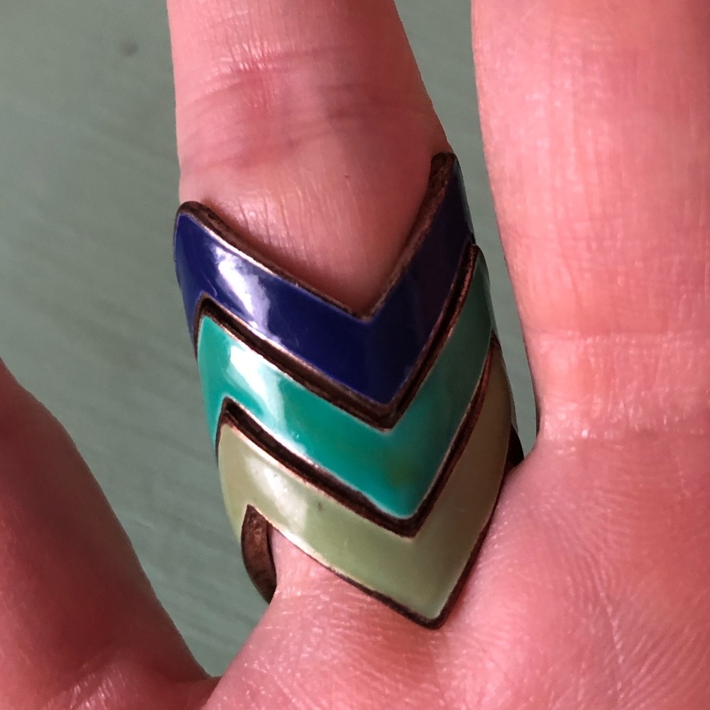 Stackable Chevron Rings (Set of 3) - Picture 4 of 4